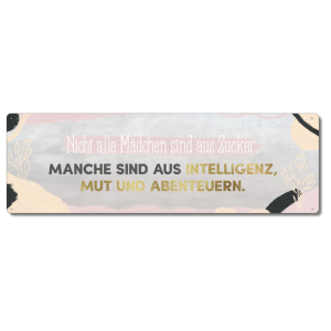 Interluxe Metallschild - Nicht alle Mädchen sind aus Zucker - tolles Schild für Geschwister, die Lieblingsfreundin oder Kollegin