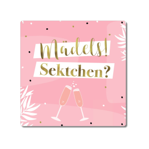 Interluxe Metallschild 20x20cm - Mädels Sektchen -...