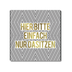 Interluxe Metallschild 20x20cm - Hier bitte einfach nur...