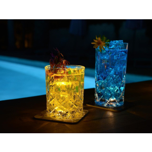 Interluxe LED Untersetzer - Genieße den Augenblick - leuchtender Untersetzer für Cocktails, Longdrinks, Shots