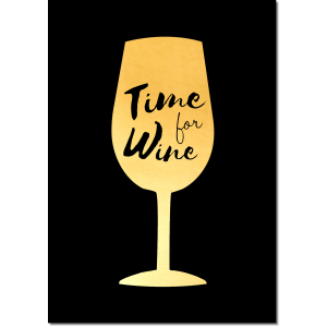 Interluxe Kunstdruck - Time for wine - Poster Goldprint...