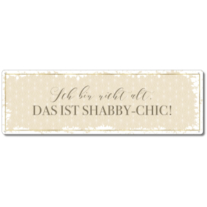 Interluxe Metallschild - Ich bin nicht alt, das ist shabby chic - lustiges Schild als Geschenk für Freunde, Familie Geburtstag