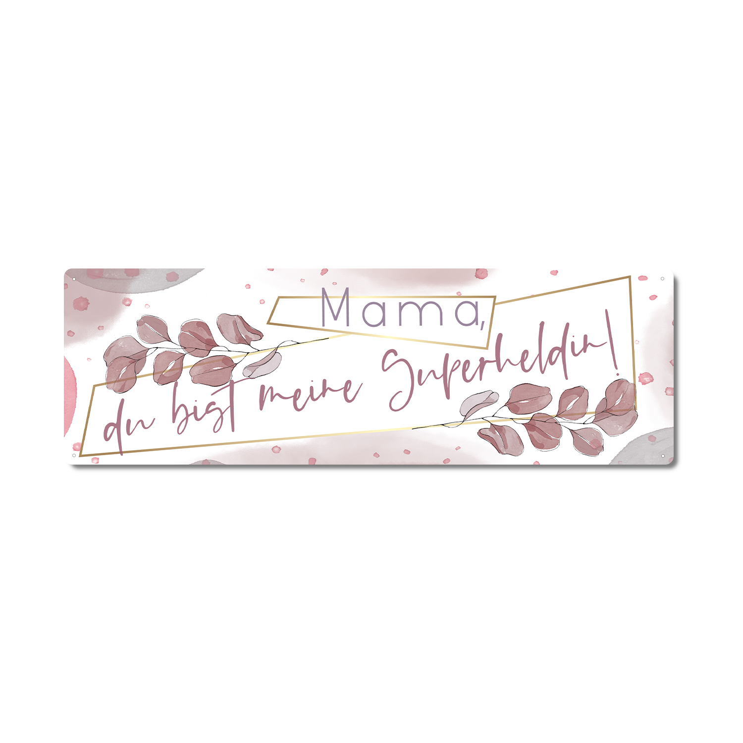 Interluxe Metallschild - Mama du bist meine Superheldin - tolle Geschenkidee zum Muttertag