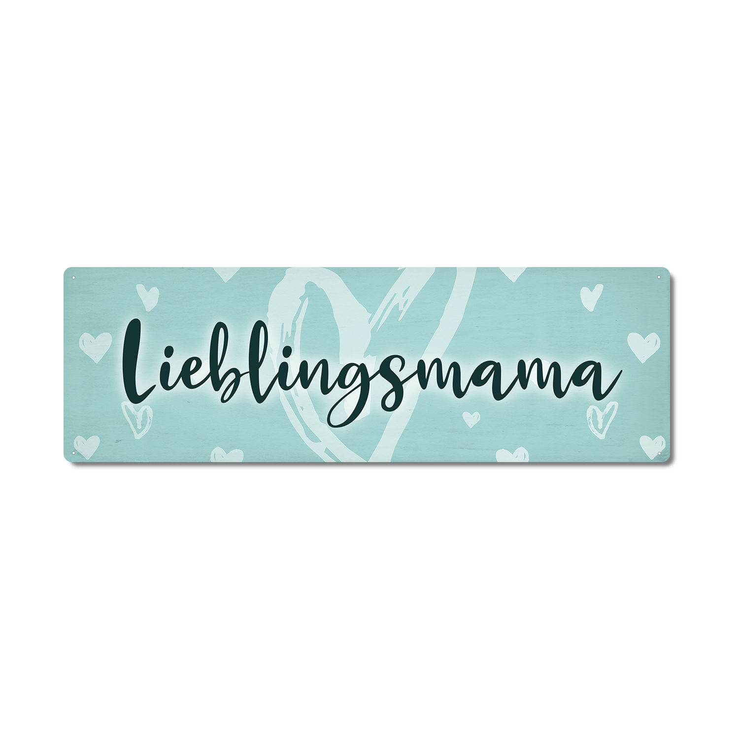 Interluxe Metallschild - Lieblingsmama Blau - tolle Geschenkidee zum Muttertag