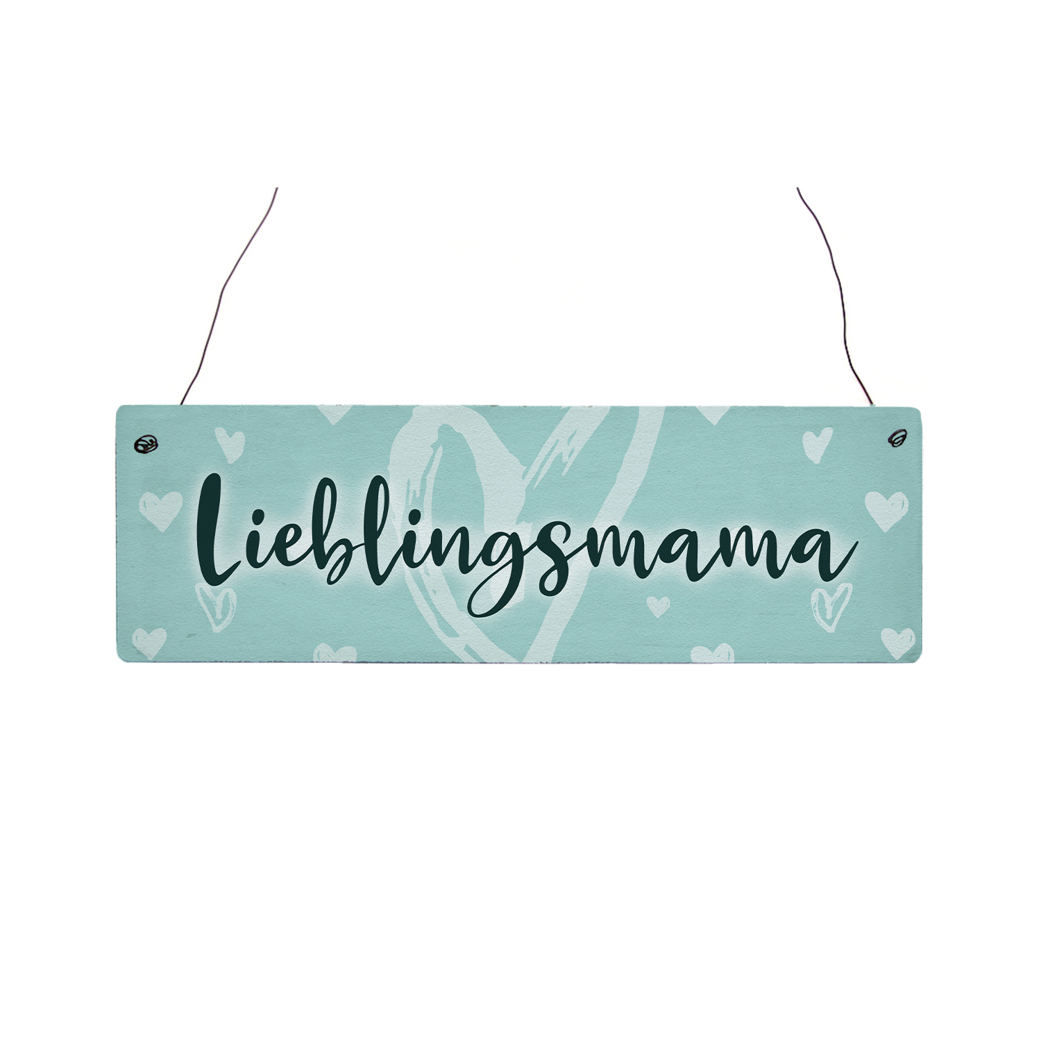 Interluxe Holzschild - Lieblingsmama blau - tolle Geschenkidee zum Muttertag
