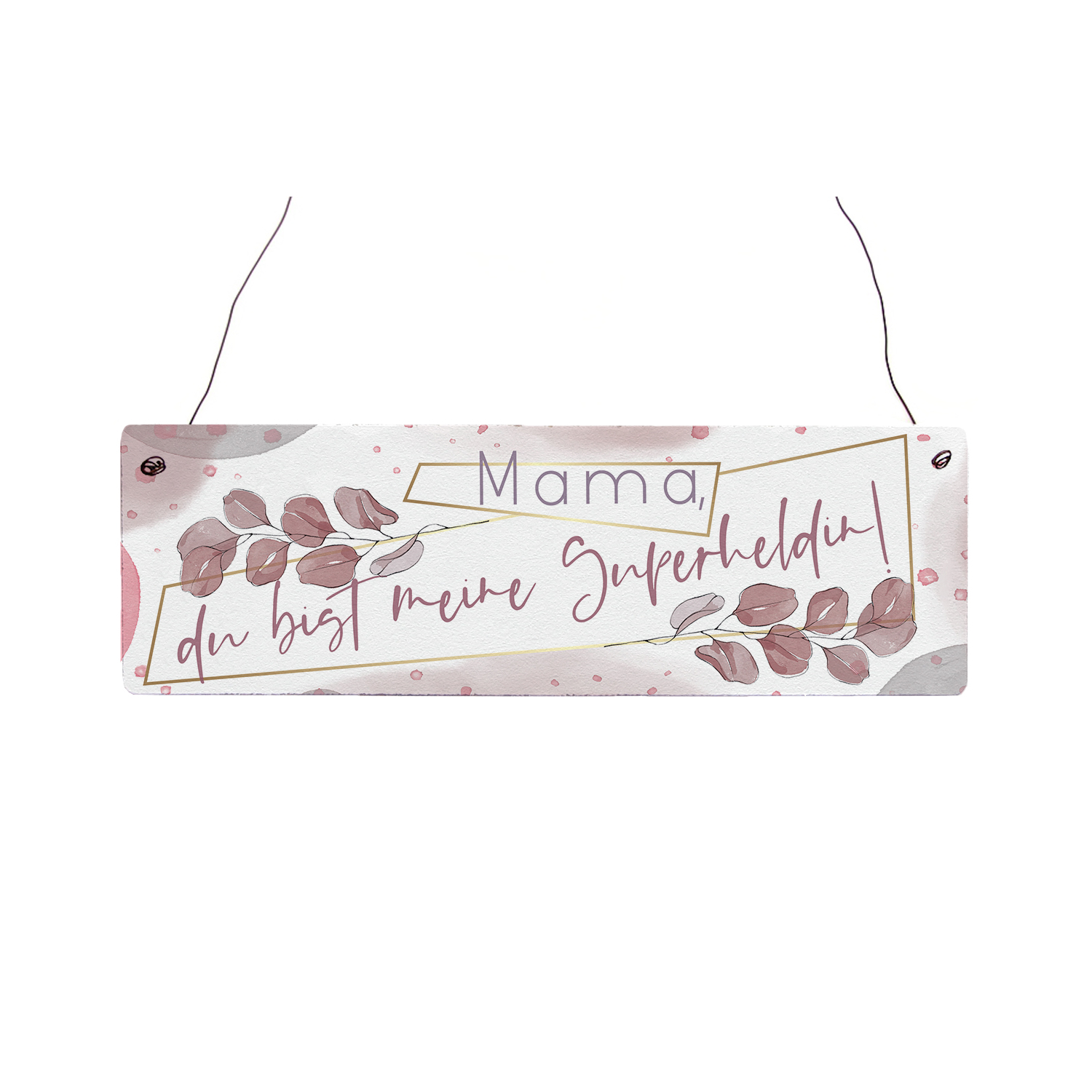 Interluxe Holzschild - Mama du bist meine Superheldin - tolle Geschenkidee zum Muttertag