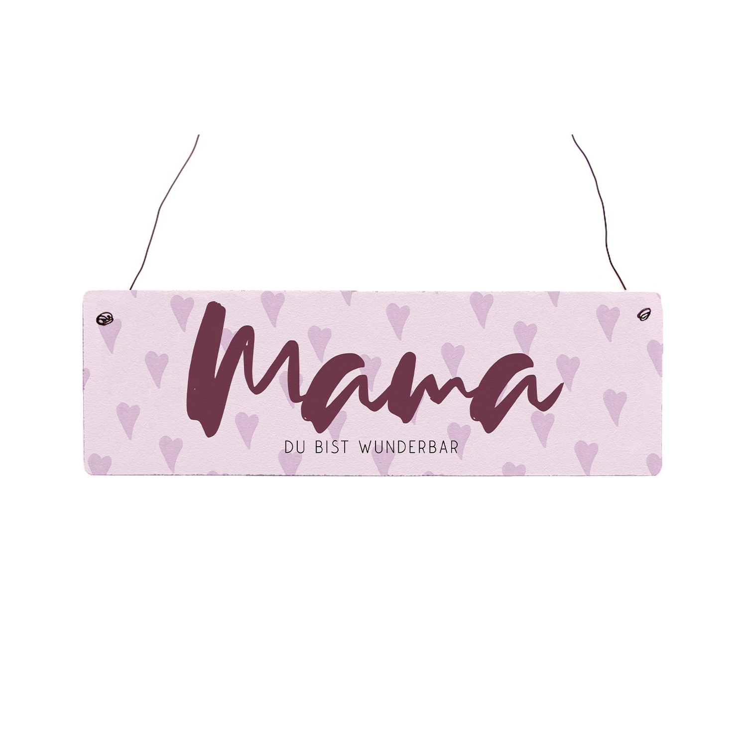 Interluxe Holzschild - Mama du bist wunderbar - tolle Geschenkidee zum Muttertag
