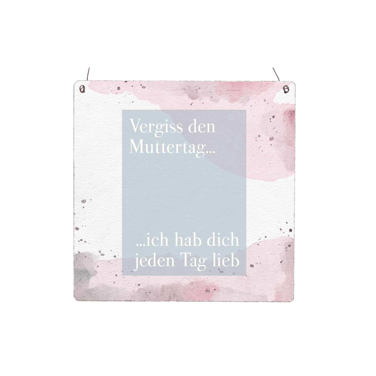 Interluxe Holzschild XL - Vergiss den Muttertag... ich hab dich jeden Tag lieb - tolle Geschenkidee zum Muttertag