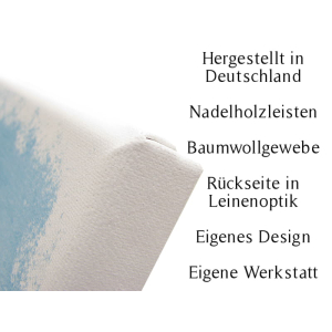 Interluxe Leinwand Keilrahmen - Vase abstract A - midcentury modern boho art terracotta blau