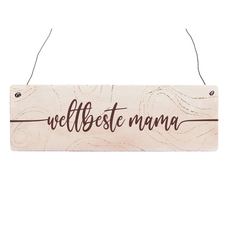 Interluxe Holzschild - Weltbeste Mama - tolle Geschenkidee zum Muttertag