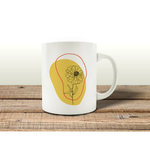 TASSE Kaffeebecher - Gelbe Blume - Lieblingstasse, Geschenk für Naturliebhaber, Freunde, Bekannte