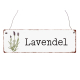 Interluxe Holzschild - Lavendel - dekoratives Schild Kräutergarten, Geschenk für Hobbygärtner, Freunde, Bekannte