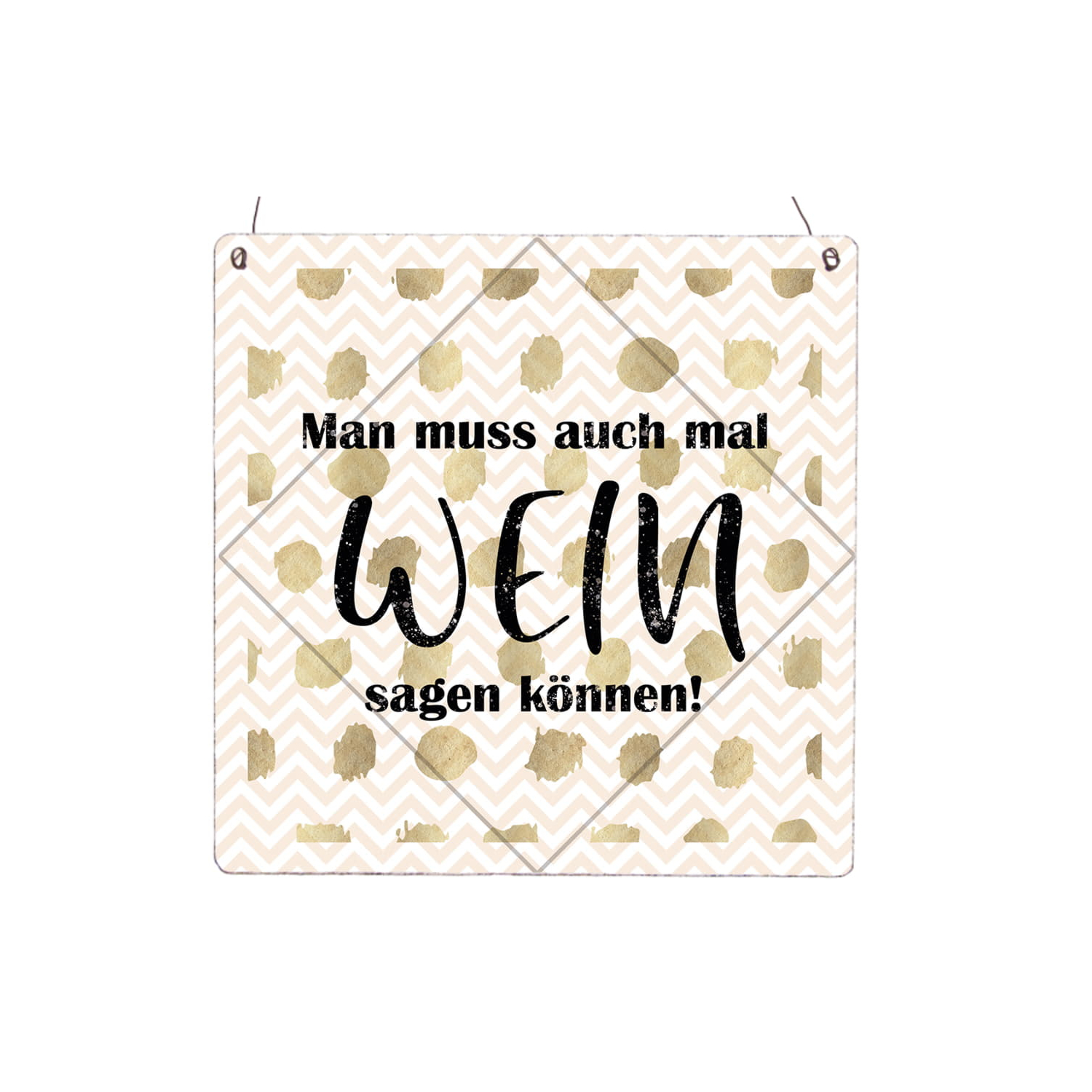 Interluxe Holzschild XL - Man muss auch mal Wein sagen können - Weinliebhaber, Geschenk für Freunde, Bekannte