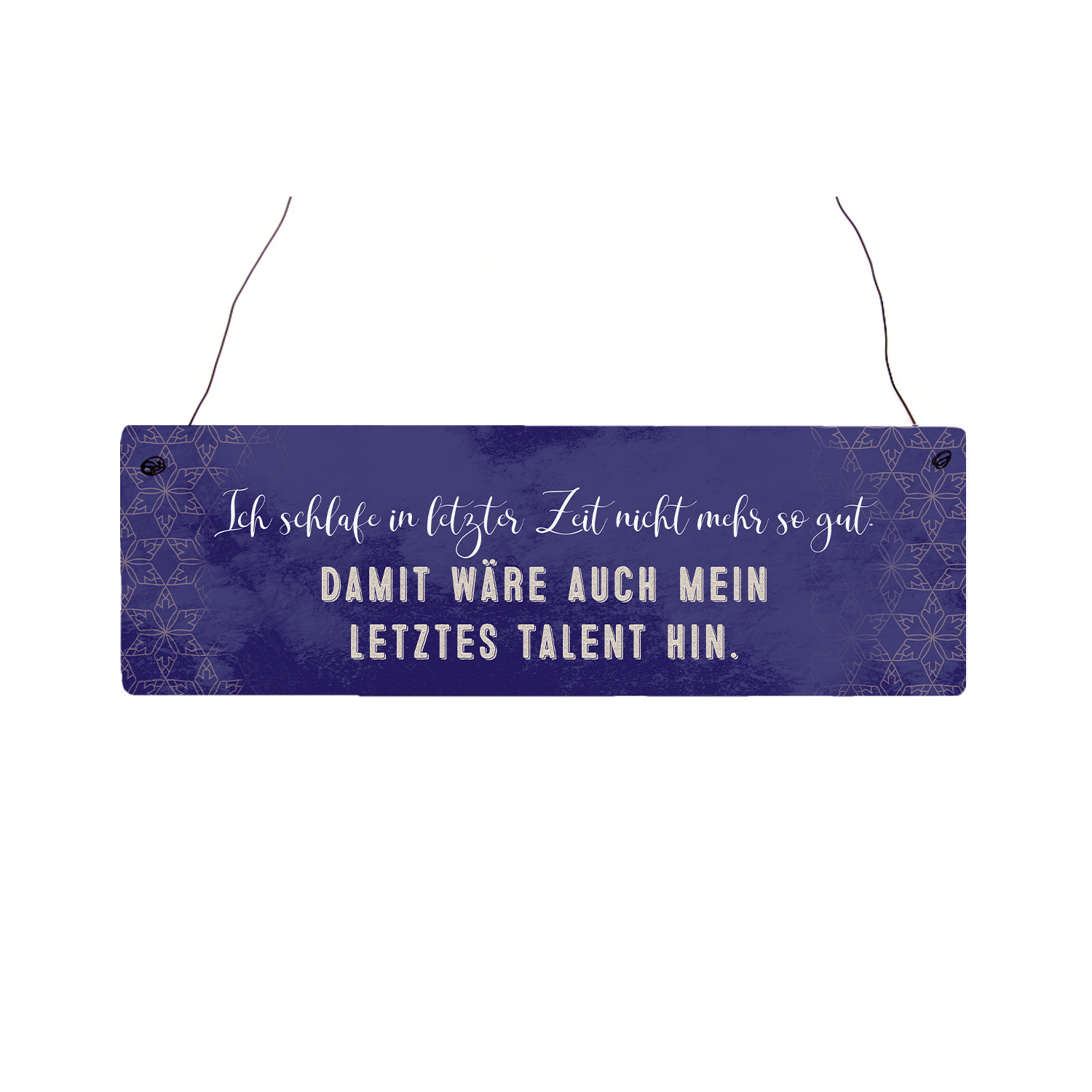 Interluxe Holzschild - Ich schlafe in letzter Zeit nicht mehr so gut - Geschenk für Freunde, Bekannte, Schlafen, Müde