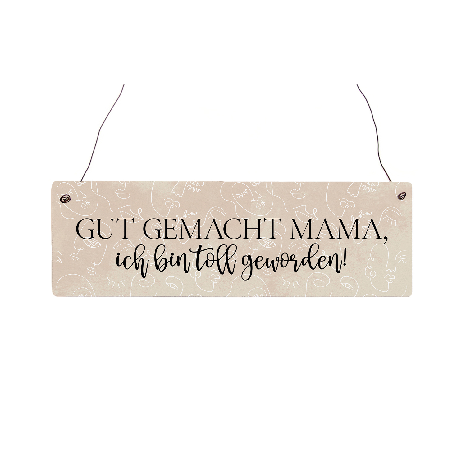 Interluxe Holzschild Gut gemacht Mama Geschenk für Mütter, Lustig
