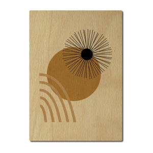INTERLUXE LUXECARDS Postkarte aus Holz - Geo Art AZ - Grafic Design, Minimalisim, Modern Art, Abstract