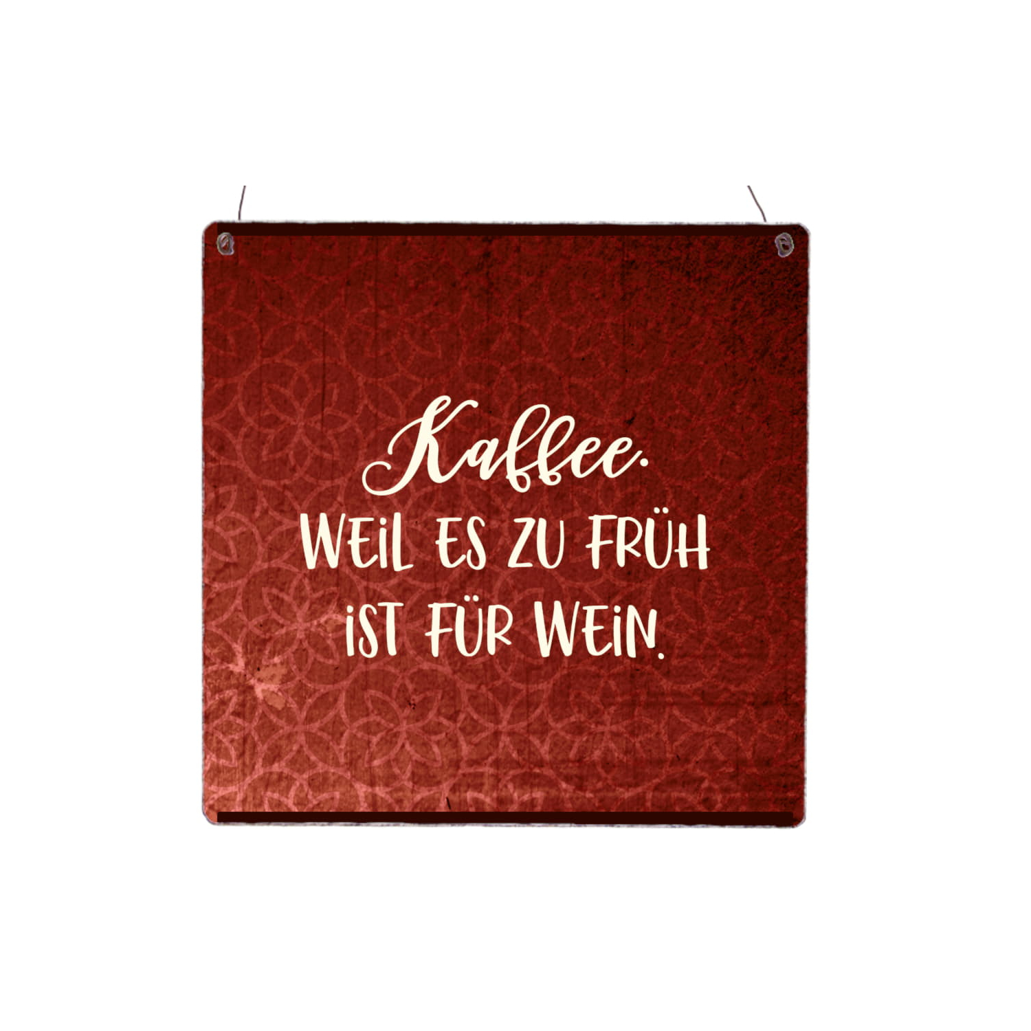 Interluxe Holzschild XL - Kaffee. Weil es zu früh ist für Wein. - Geschenk für Familie, Freunde, Bekannte, Morgen, Genuss