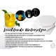 Interluxe LED Untersetzer HEXAGON 4er Set - Abstract Watercolour Elements - vier leuchtende Design Untersetzer als Tischdeko, Geschenkidee, Party, Muster