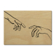 INTERLUXE LUXECARDS Postkarte aus Holz - Hände Lineart - Modern, Minimalisim, Mid Century, Geschenk für Freunde, Familie, Abschied, Trauer
