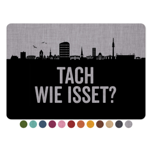 Interluxe Fußmatte 40x60 cm  - Tach wie isset - rutschfeste Fussmatte, Dortmund, Türvorleger, Lustiger Spruch