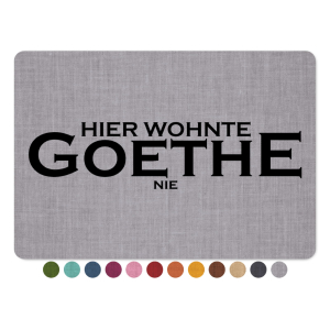 Interluxe Fußmatte 40x60 cm  - Hier wohnte Goethe...