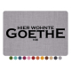 Interluxe Fußmatte 40x60 cm  - Hier wohnte Goethe nie - rutschfeste Fussmatte, Geschenkidee, Türmatte, Lustiger Spruch
