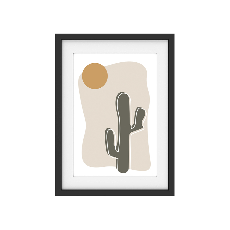 Interluxe Kunstdruck - Abstract Cactus - Kakteen Minimalismus Tropic