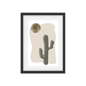 Interluxe Kunstdruck - Abstract Cactus Gold - Kaktus...