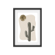 Interluxe Kunstdruck - Abstract Cactus Gold - Kaktus Minimalismus Wüste