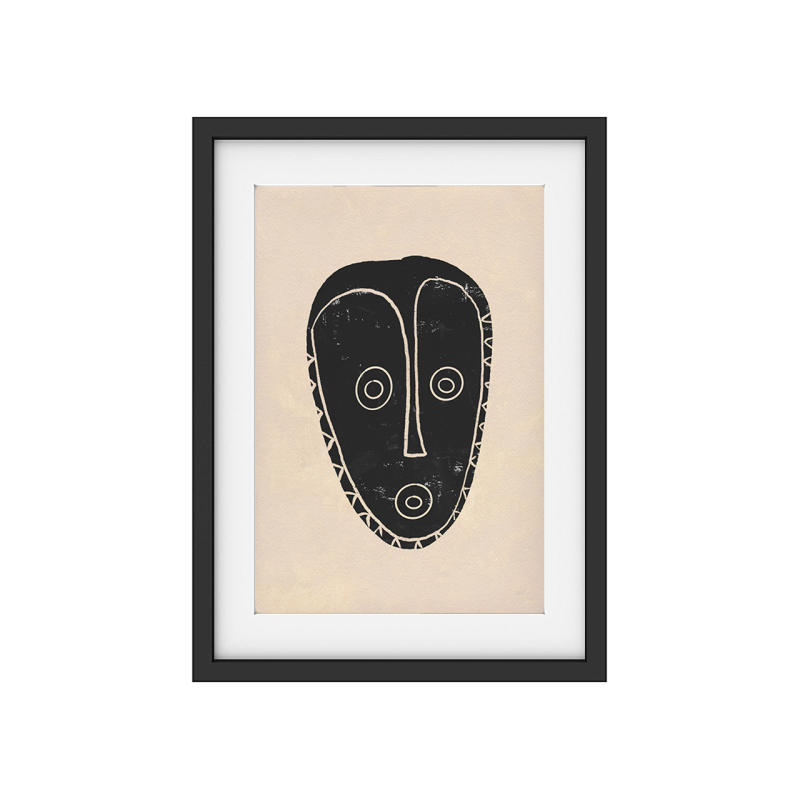 Interluxe Kunstdruck - Tribal A- midcentury afrika minimalistisch