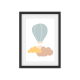 Interluxe Kunstdruck - Kinderzimmer Heißluftballon - Himmel Junge Mädchen Wolken Baby