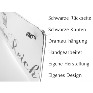 Interluxe Holzschild XL - Habe zehn Meter Ladekabel bestellt - Modern witziges Design
