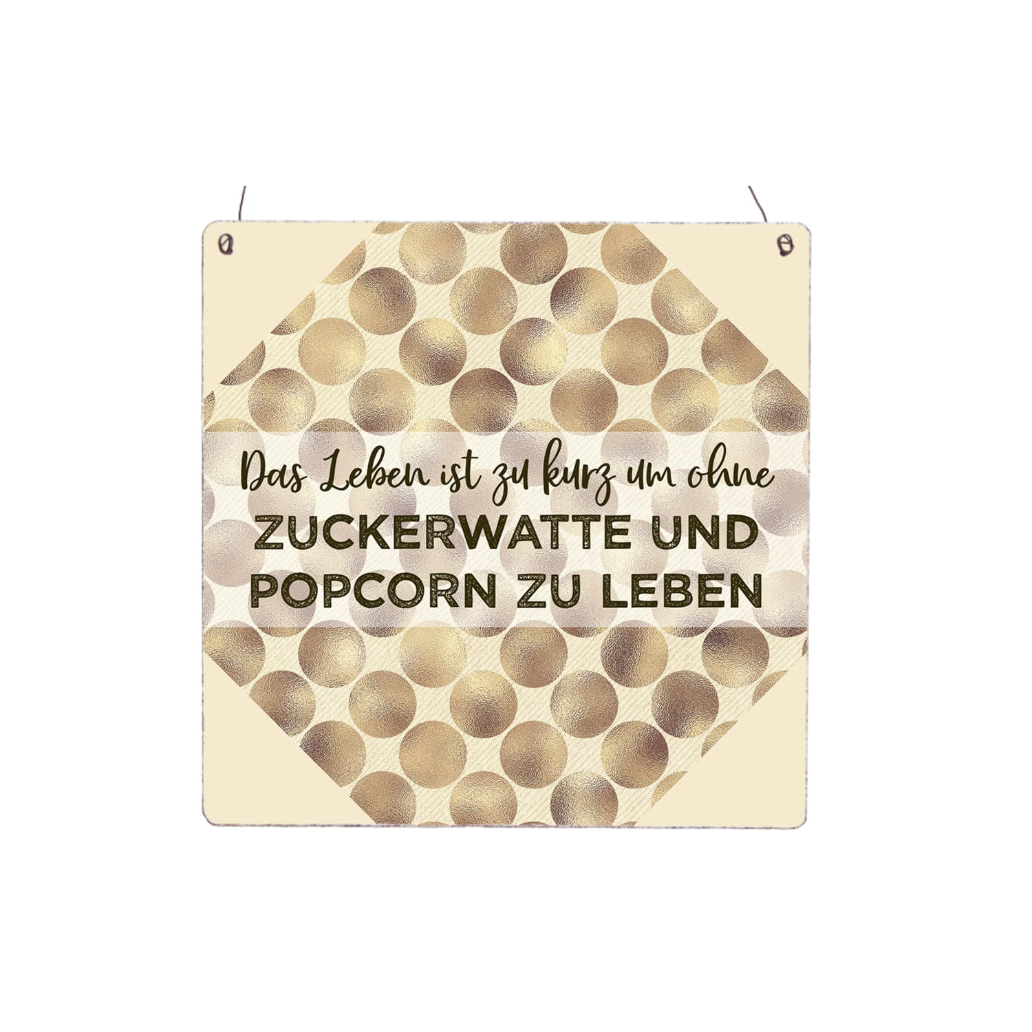 Interluxe Holzschild XL - Das Leben ist zu kurz um - Kirmes Kino schönes Geschenk