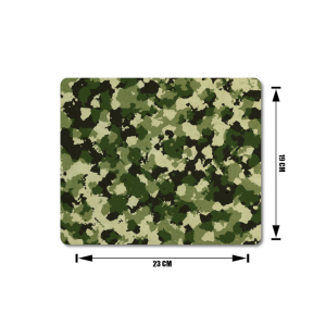 Schilderkönig Mauspad 23x19 cm - Camouflage Green - rutschfestes Mauspad, Gaming, Military, Militär