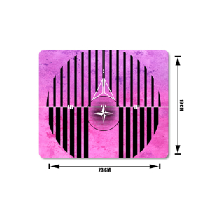 Schilderkönig Mauspad 23x19 cm - Abstract Pink - rutschfestes Mauspad, Gaming, Geometrie, Design für Gamer