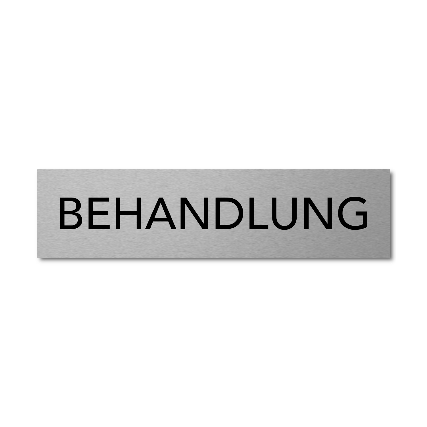 Interluxe Alu Türschild Behandlung 200x50x3mm Schild aus Aluminium für Behandlungsraum, Arzt, Klinik, Krankenhaus