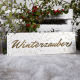 Interluxe Metallschild -  Winterzauber gold C - Weihnachtsdeko Blechschild Adventszeit Winter