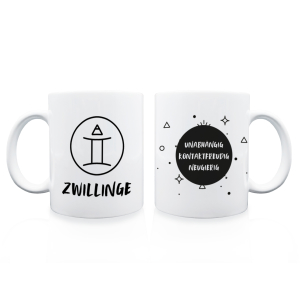 TASSE Kaffeebecher - Sternzeichen Zwilling - Kaffetasse...