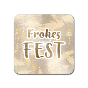 INTERLUXE LED leuchtender Untersetzer - Frohes Fest Gold...