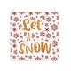 Interluxe Holzschild XL - Let it Snow Rot Gold - Geschenk Schnee Kinder Freunde Weihnachtsdeko