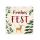 Interluxe Holzschild XL - Frohes Fest Hirsch Boho - Geschenk Hirsch Rentier Schnee Weihnachtsdeko