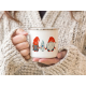 EMAILLE BECHER Retro Tasse - Gnome 3er Familie - lustige Geschenkidee für Geschwister Tasse Glühwein Weihnachtsmarkt Adventszeit Weihnachten