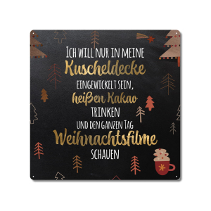 Interluxe Metallschild 20x20cm - Ich will nur in meine...