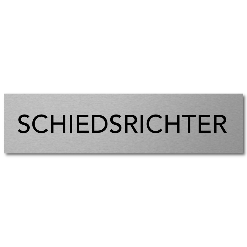 Interluxe Alu Türschild SCHIEDSRICHTER 200x50x3mm Schild aus Aluminium für Turnhalle, Sportheim, Stadion, Umkleideraum