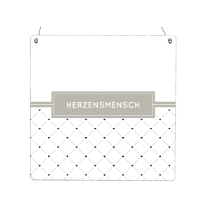 Interluxe Holzschild XL - Herzensmensch - Geschenkidee...