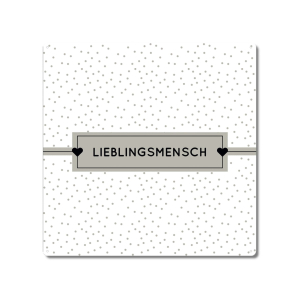 Interluxe Metallschild 20x20cm - LIEBLINGSMENSCH - Geschenkidee Liebe Partner Partnerin Valentinstag