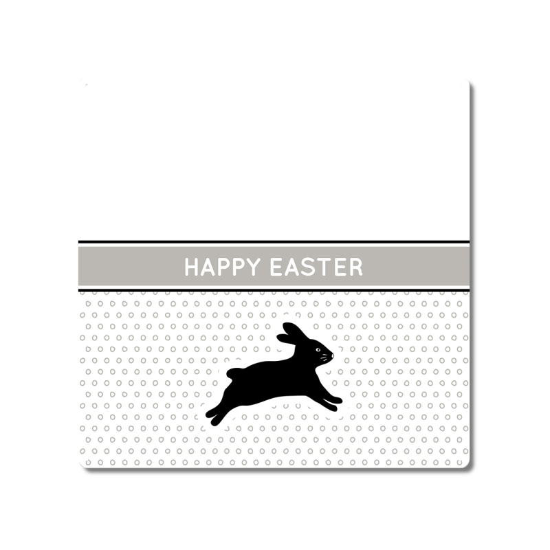 Interluxe Metallschild 20x20cm - Happy Easter - Dekoration Frühling Frohe Ostern Hase Frühlingszeit Spring Landhausliebe