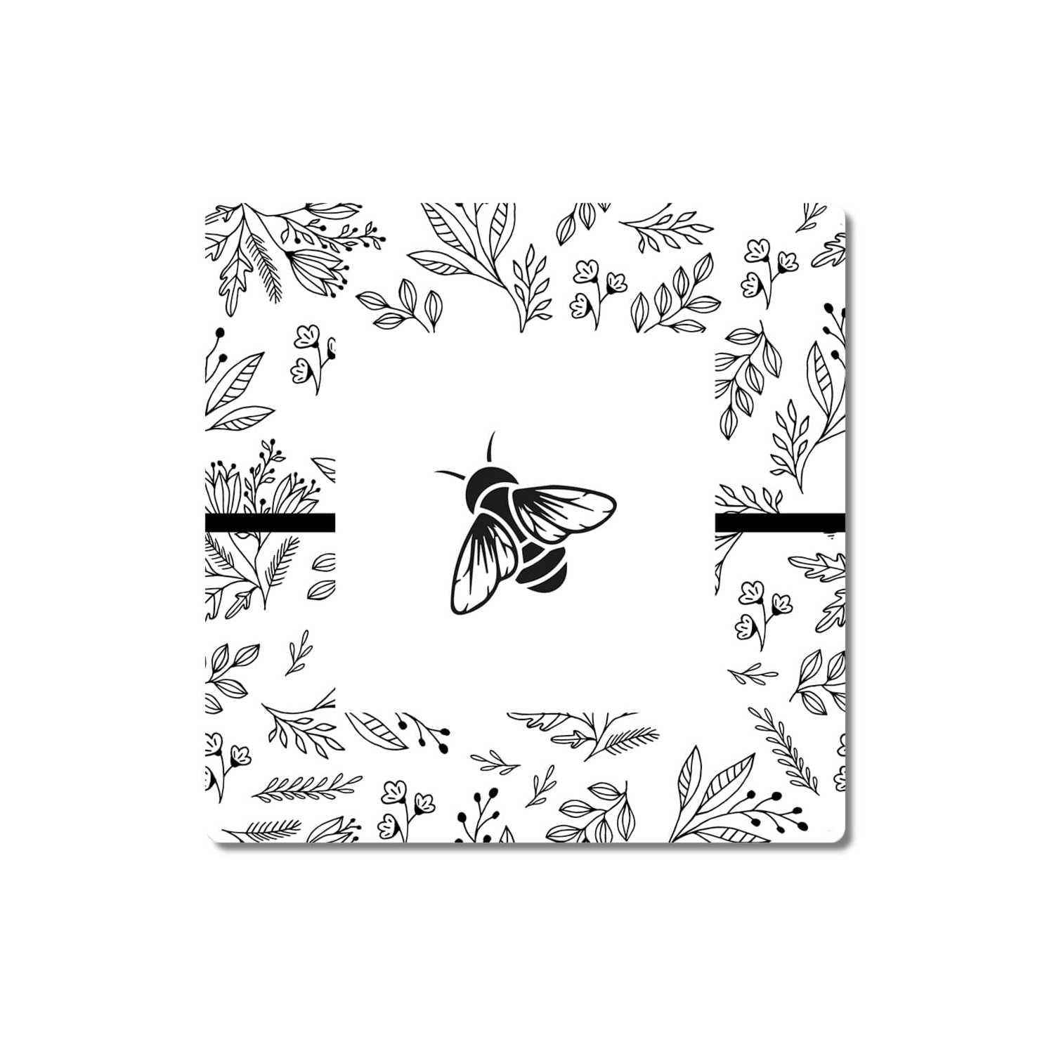 Interluxe Metallschild 20x20cm - Bee - Dekoration Biene Blumen Frühling Ostern Frühlingszeit Landhaus shabby chic scandi