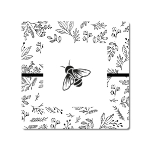 Interluxe Metallschild 20x20cm - Bee - Dekoration Biene...