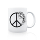 Tasse Kaffeebecher - Peace Lineart A - Frieden Blume Lineart Geschenk für Freunde Familie Liebe